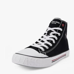 Black canvas sneakers
